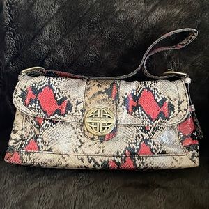 Kate, Landry faux snake skin handbag